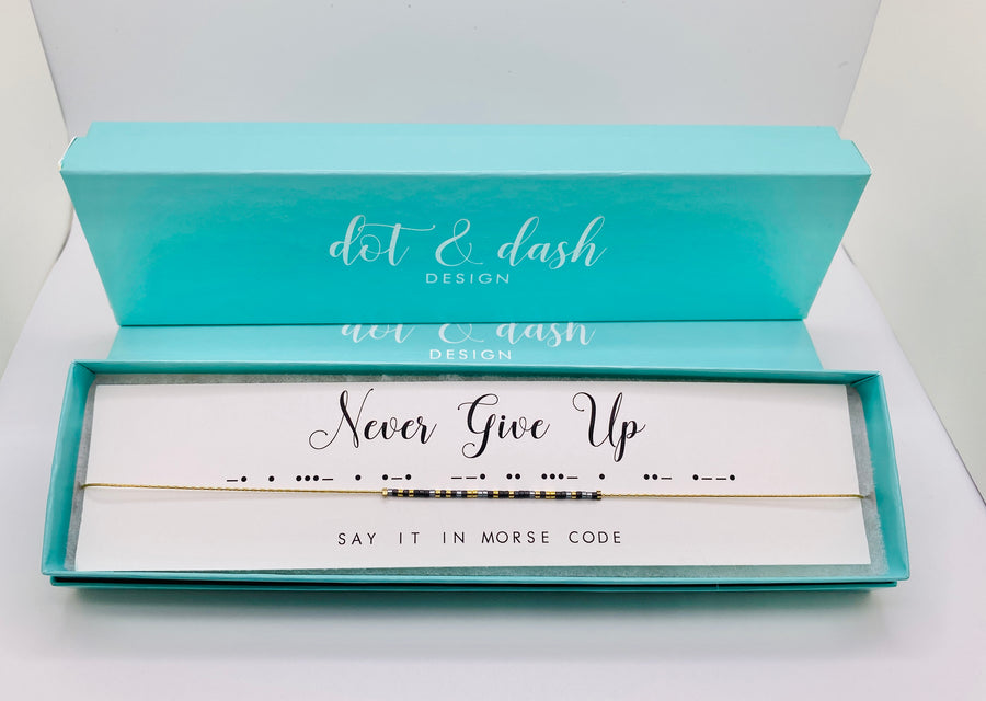 Dot & Dash - Never Give Up Necklace